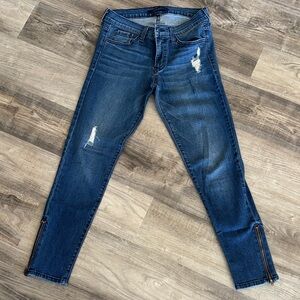 Flying Monkey Blue Distressed Ankle Jeans